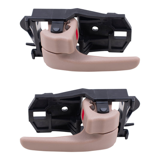 Brock Replacement Driver and Passenger Inside Inner Tan Door Handles Compatible with Camry Sienna Van 69206AA010B0 69205AA010E1