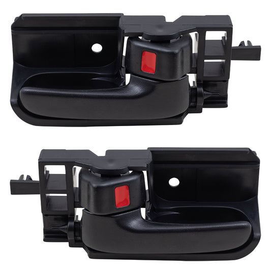 Brock Replacement Driver and Passenger Inside Inner Black Door Handles Compatible with 03-08 Corolla 6920602100B0 6920502100B0