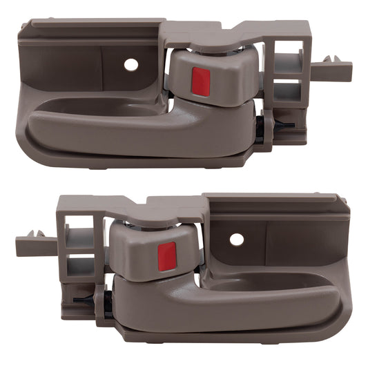 Brock Replacement Driver and Passenger Inside Inner Tan Door Handles Compatible with 03-08 Corolla 6920602100E0 6920502100E0