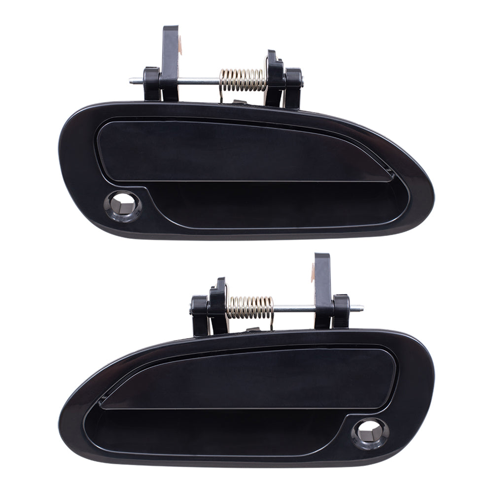 Brock Replacement Driver and Passenger Front Outside Outer Door Handles compatible with 98-02 Accord Sedan 72180-S84-A11 72140-S84-A11