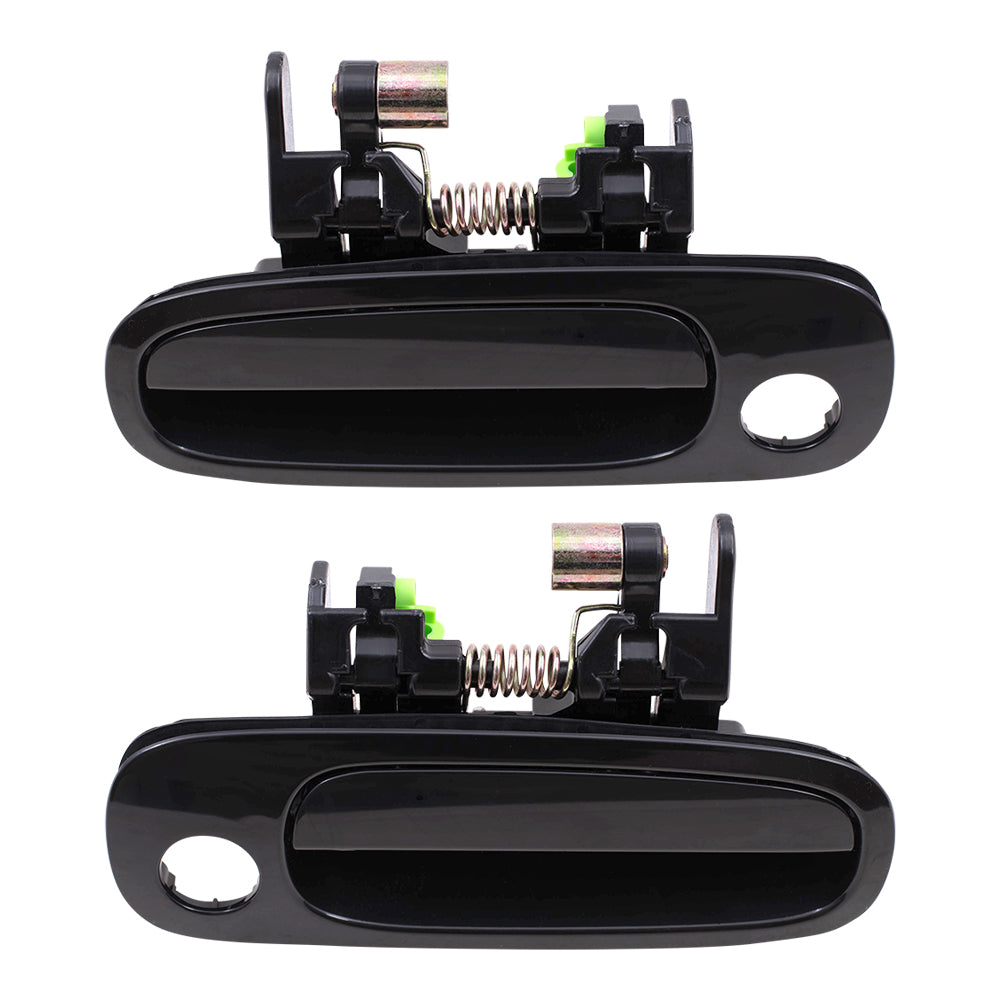 Brock Replacement Front Driver and Passenger Side Outside Door Handles Paint to Match Black Compatible with 1998-2002 Corolla 6922002030 6921002030