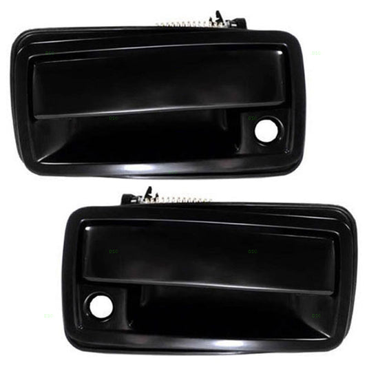 Brock Replacement Pair Set Front Outside Exterior Door Handles compatible with 95-04 Pickup Truck SUV 15647661 15647662