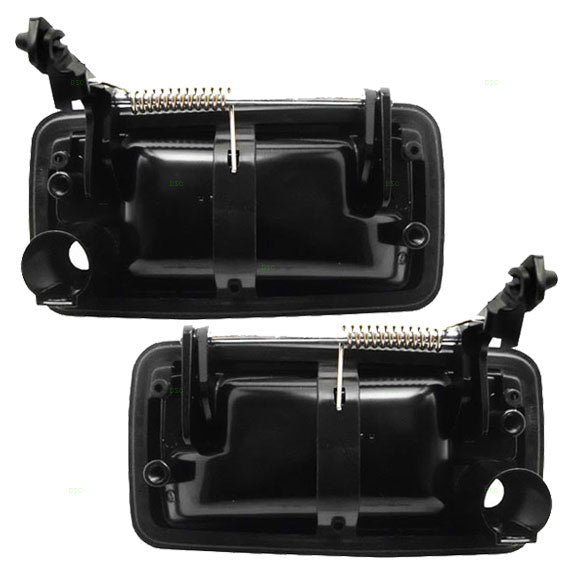 Brock Replacement Pair Set Front Outside Exterior Door Handles compatible with 95-04 Pickup Truck SUV 15647661 15647662