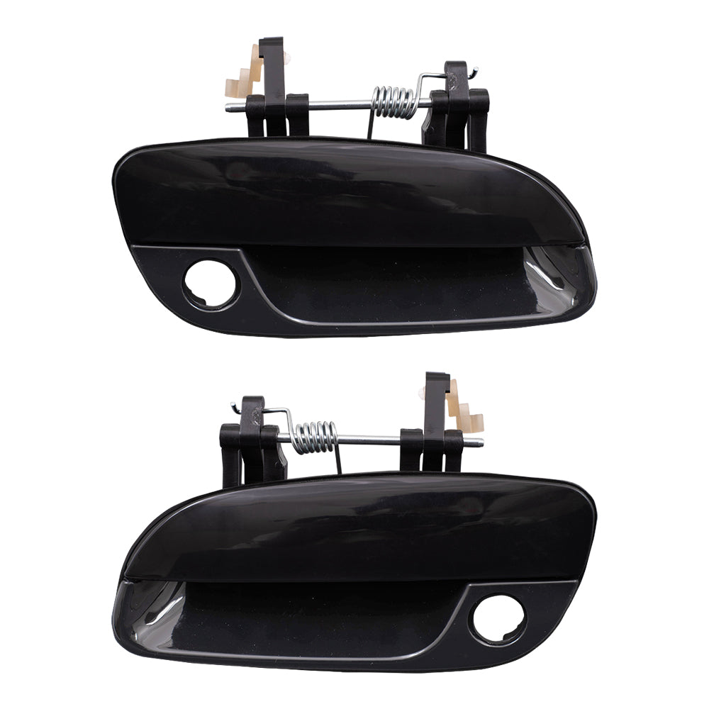 Brock Replacement Driver and Passenger Front Outside Outer Door Handles with Keyhole compatible with Elantra 82650-2D000 82660-2D000