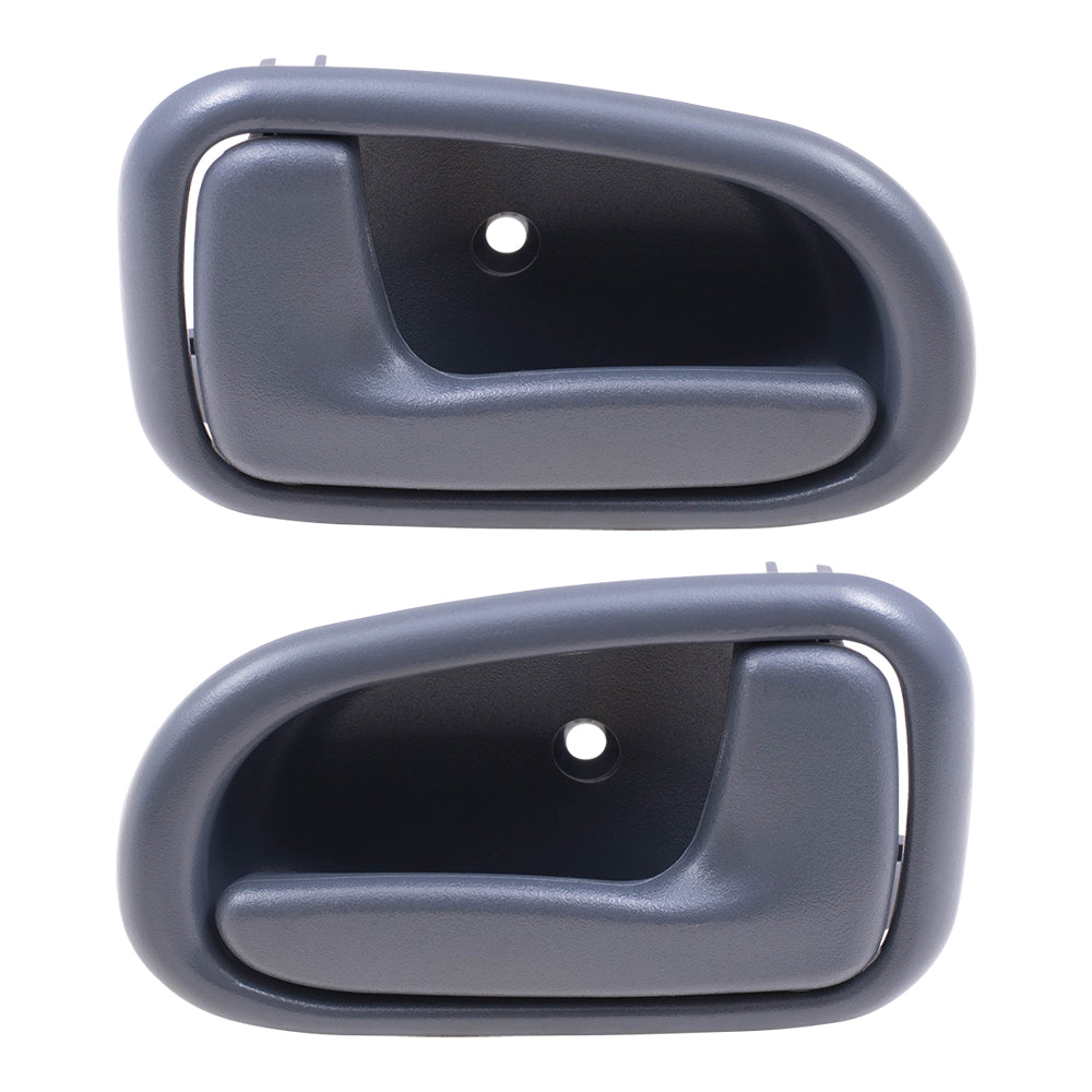 Brock Replacement Driver and Passenger Inside Inner Gray Door Handles Compatible with 93-97 Corolla Prizm 6920612130 6920512130