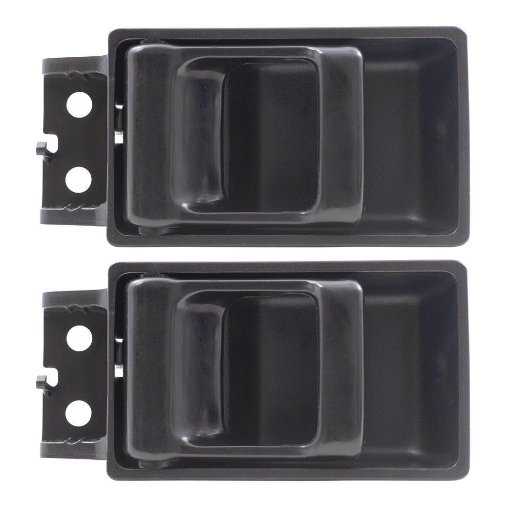 Brock Replacement Set Inside Inner Black Door Handles Compatible with 1986-1997 Pickup Truck 8067055G03