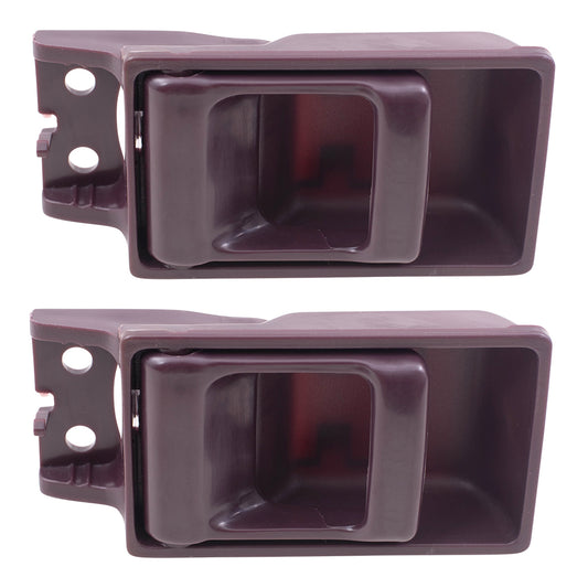 Brock Replacement for Pair of Inside Inner Red Door Handles Compatible with 86-97 Pickup Truck 8067015G00