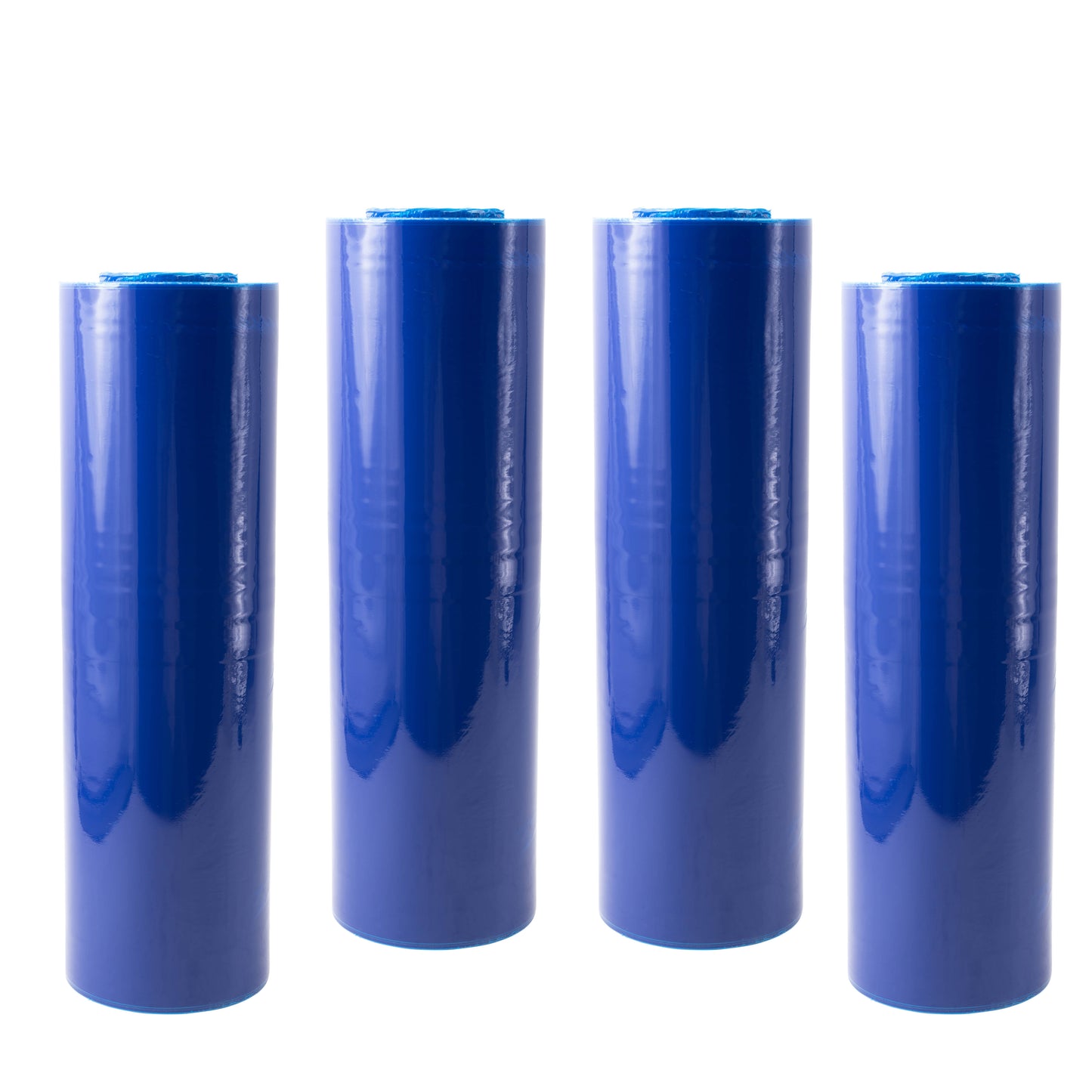 Brock ADS3562C-BU Blue Industrial Strength Stretch Wrap Film - 18 Inch X 500 Yard - 80 Gauge - 3 Inch Core - 4 Rolls/Case