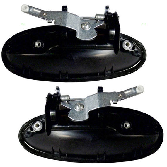 Brock Replacement Driver and Passenger Rear Outside Outer Door Handles compatible with Park Avenue 25699183 25699182