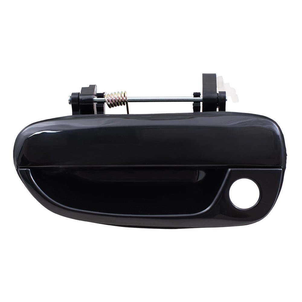 Brock Replacement Driver and Passenger Front Outside Outer Ready to Paint Door Handles with Keyholes compatible with 8265025000CA 8266025000CA