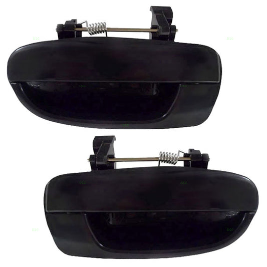 Brock Replacement Driver and Passenger Rear Outside Outer Door Handles compatible with Accent 8365025000 83660-25000