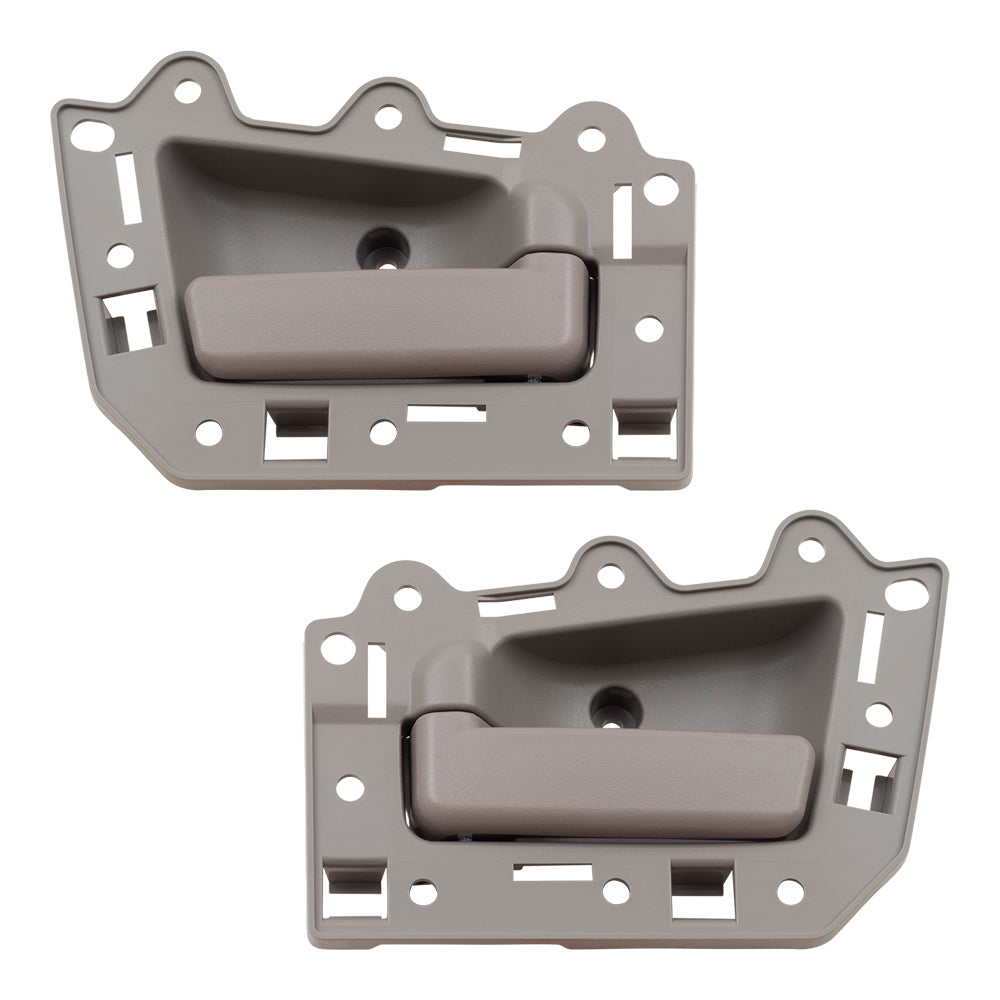 Brock Replacement Driver and Passenger Front Inside Inner Beige Door Handles Compatible with 05-10 Grand Cherokee SUV1EG811J3AA 1EG801J3AA