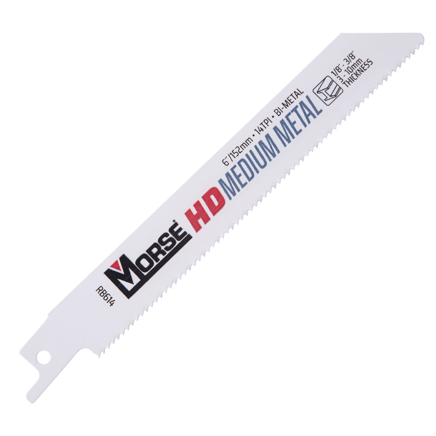 MK Morse HD Medium Metal Bi-Metal Reciprocating Saw Blade For Medium Metal 6 Inch x 3/4 Inch x 0.035 Inch 14 TPI 100 Pack