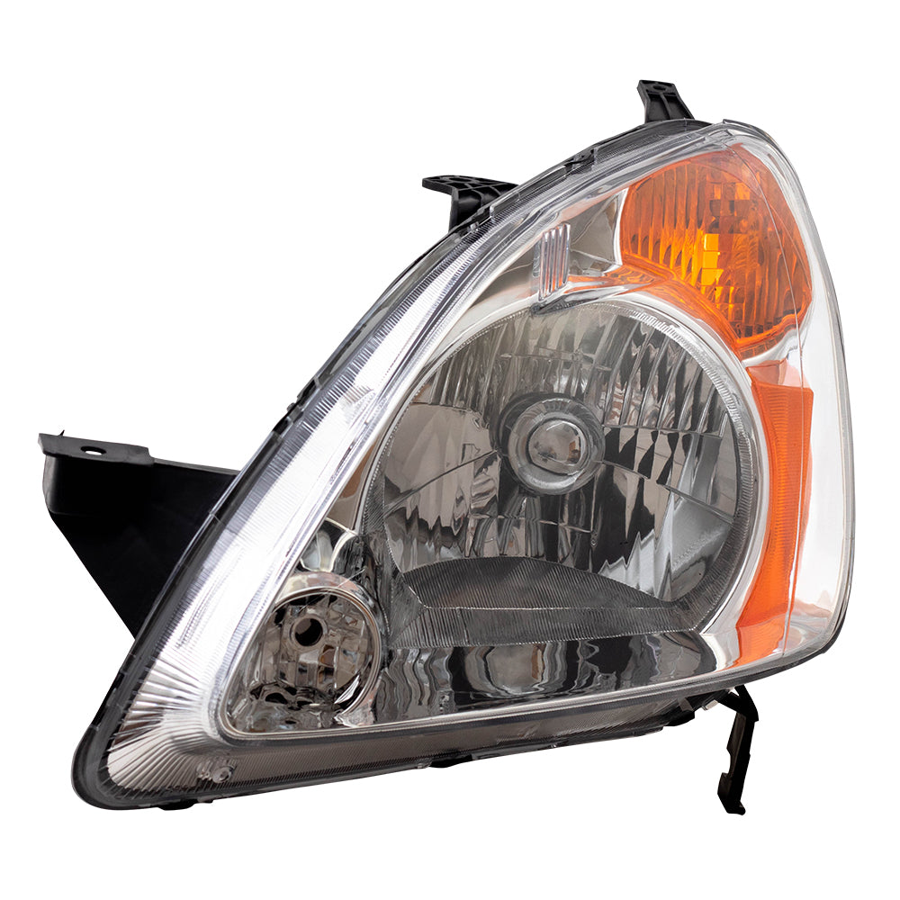 Brock Replacement Drivers Headlight Headlamp Compatible with 2002-2004 CR-V 33151S9AA01